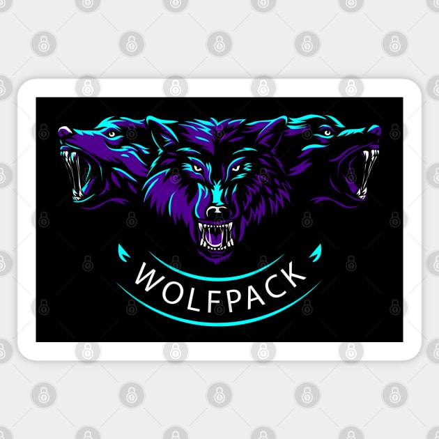 Wolfpack Gradient Sticker by Mako Design 